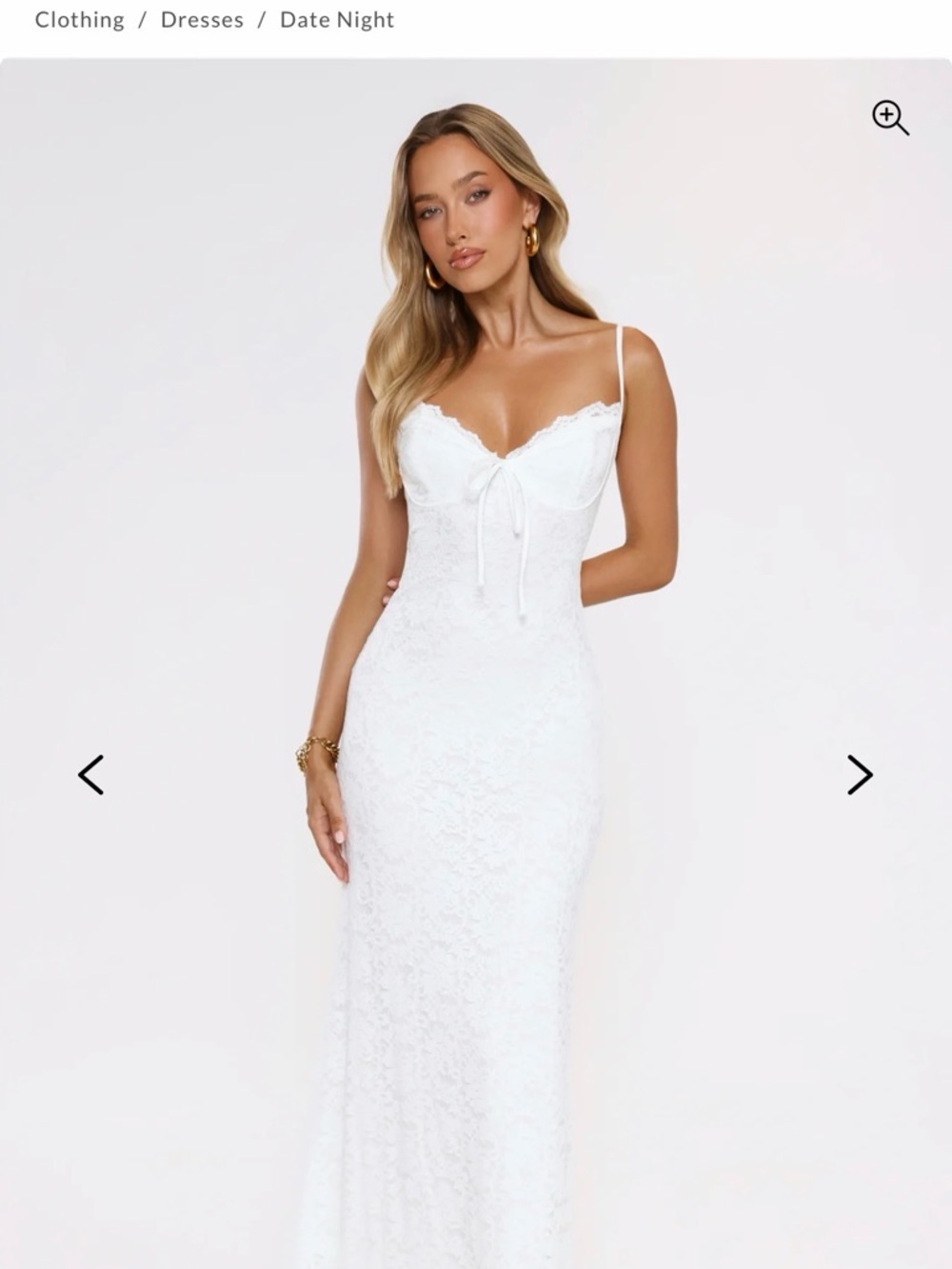 Hello Molly White Lace Maxi Dress (NWT)